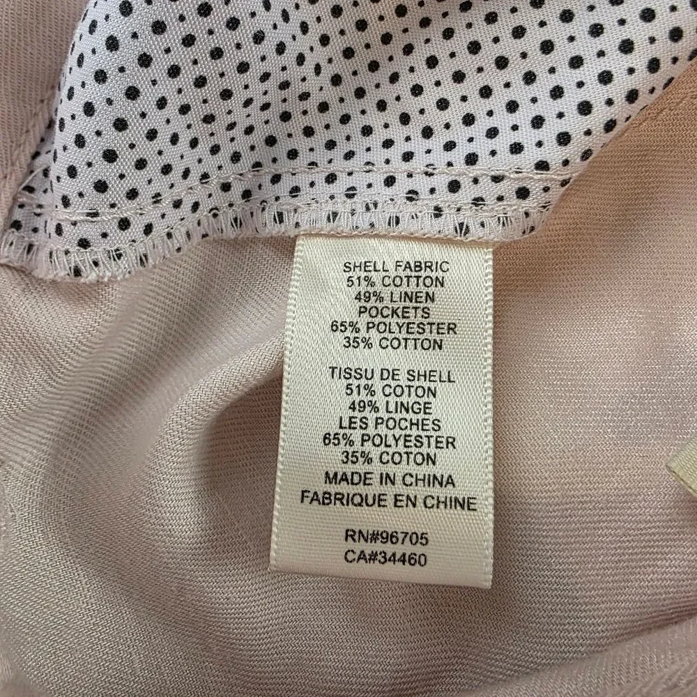 La Vie Rebecca Taylor Linen Blend Cloud Shorts Size 26